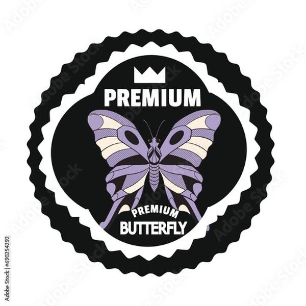 Obraz  butterfly top logo vector 