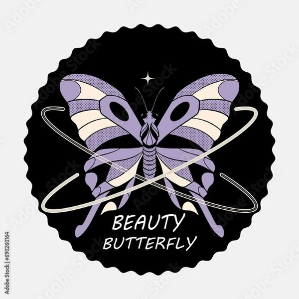 Obraz butterfly logo top design vector 