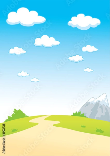 Fototapeta Summer_Landscape_with_Clouds