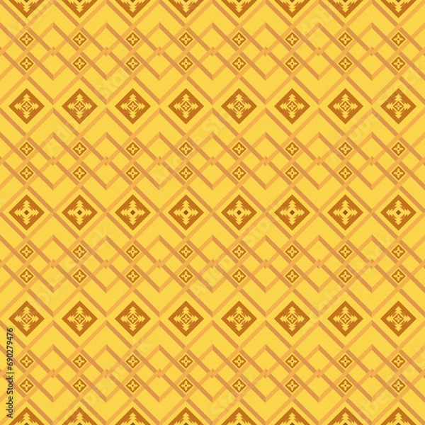 Fototapeta seamless pattern with golden ornament