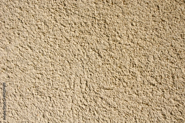Obraz Light yellow rough plaster on wall closeup