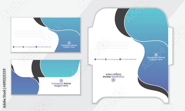 Obraz Professional envelope vector template design, Creative Modern Envelope Template.