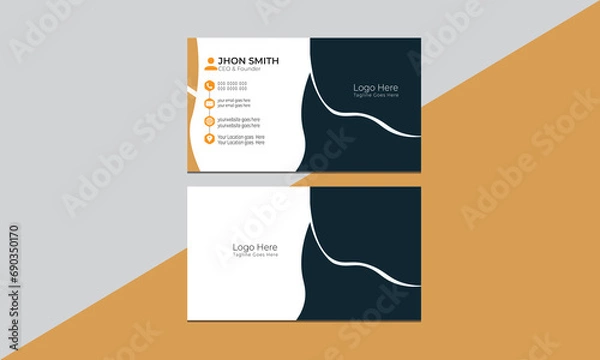 Obraz Dark business card template