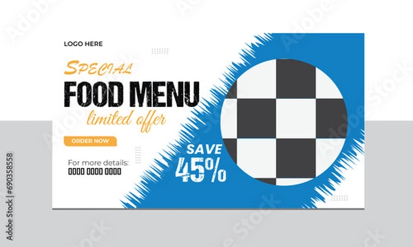 Obraz  food Web banner design.