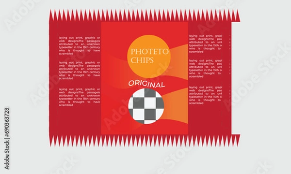 Obraz  Chips Packaging design.