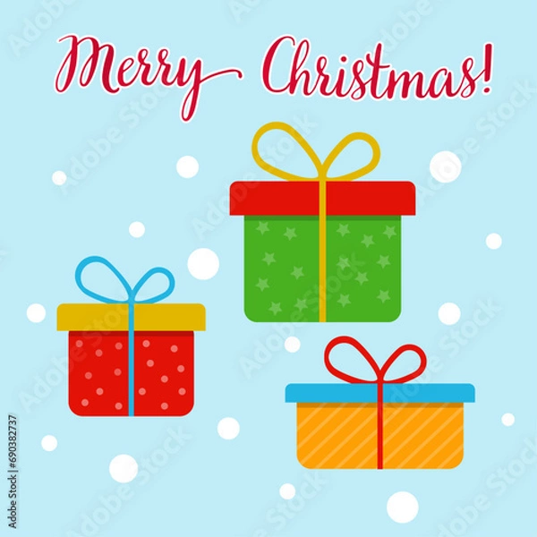 Fototapeta Christmas gift boxes