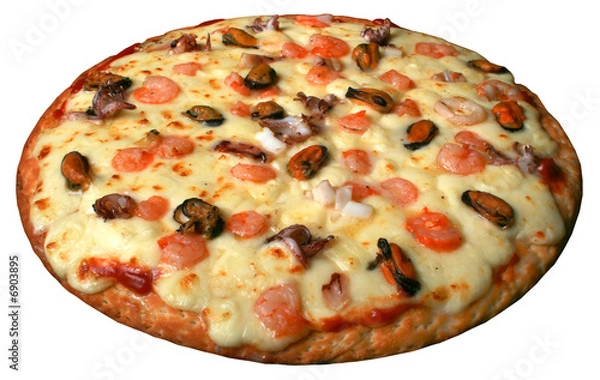Fototapeta Pizza meeresfrüchte