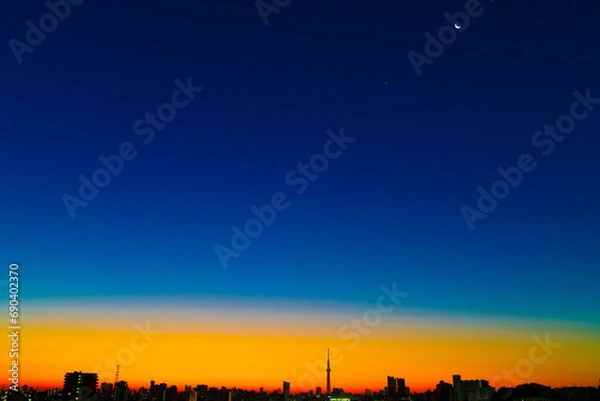 Obraz 曙光（明けの明星・三日月）