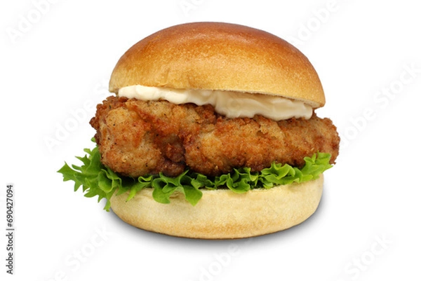 Fototapeta BUTTER MILK CHICKEN BURGER