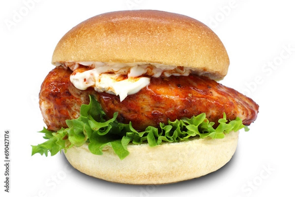 Fototapeta CAJUN CHICKEN BURGER
