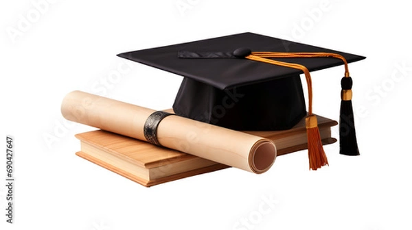Fototapeta Commencement Pride: Graduation Cap and Diploma Symbolizing Achievement