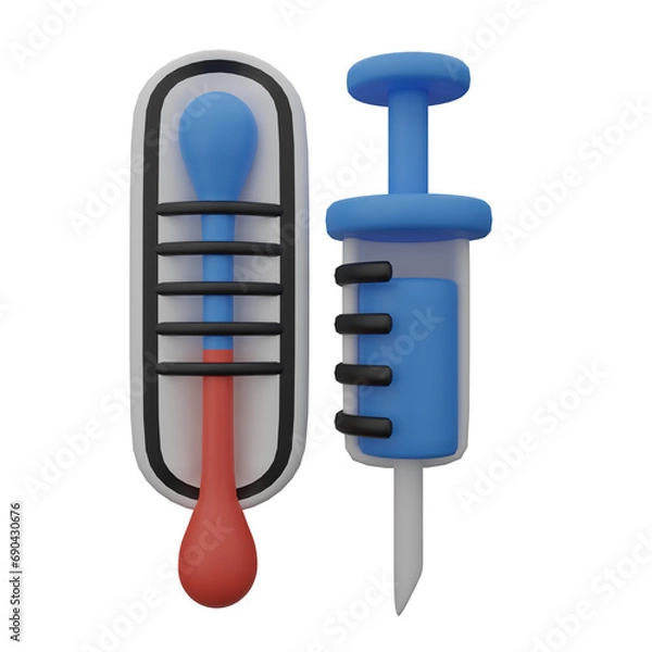 Obraz Mercury Thermometer first aid icon for medical purposes with simple concepts