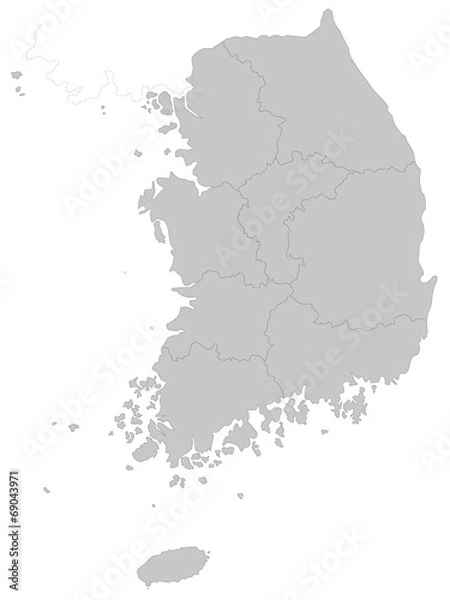 Obraz Mapa Republiki Korei
