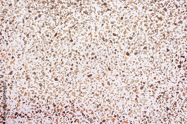 Fototapeta Brown terrazzo  texture with seamless patterns or polished stone abstract color background