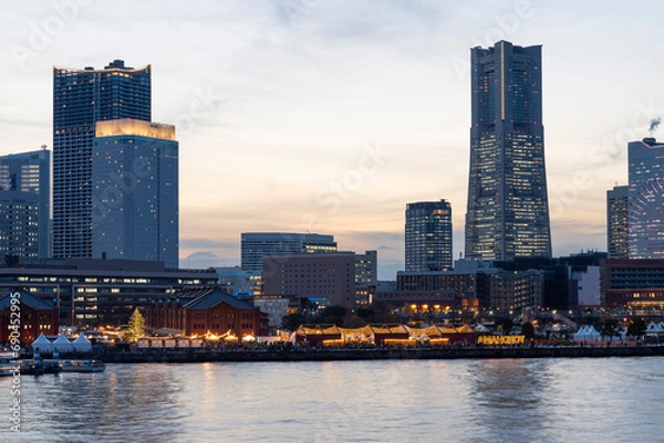 Fototapeta 神奈川県横浜市　みなとみらいの風景