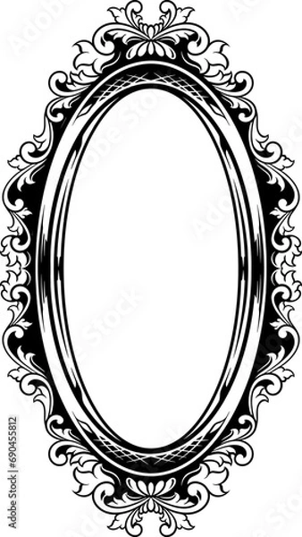 Obraz Vector vintage ornament frame illustration