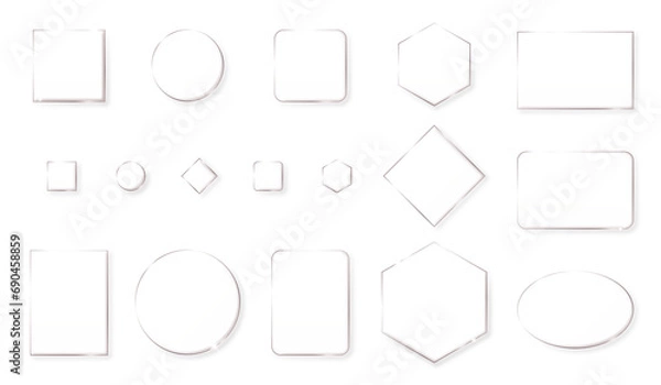 Fototapeta シルバーラインの透明フレーム