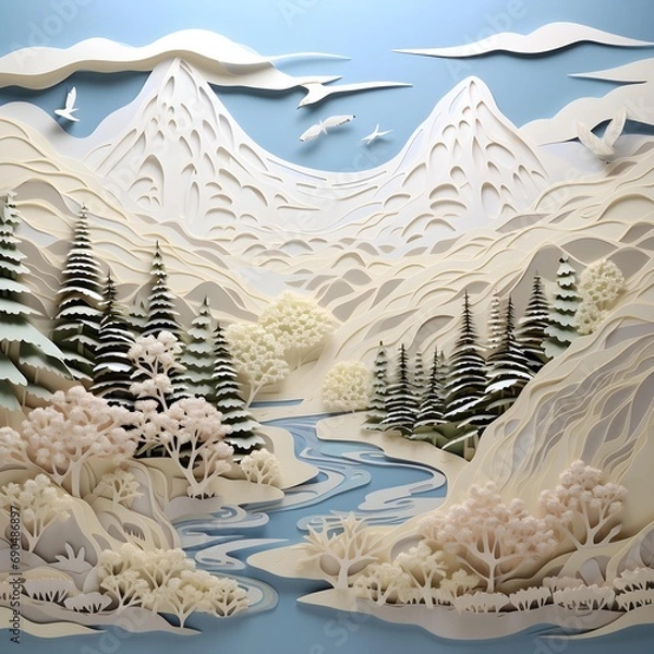 Obraz landscape with mountains