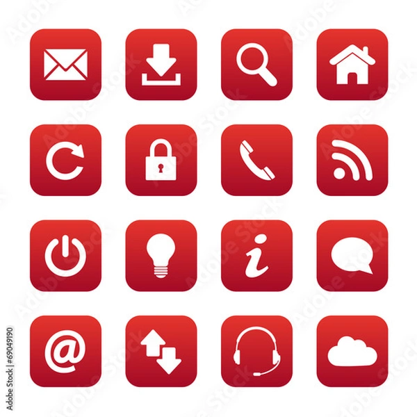 Obraz Red web buttons