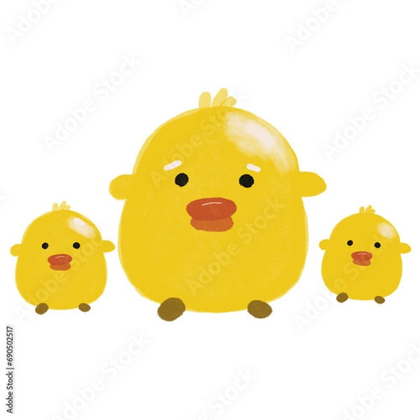 Obraz duck set family