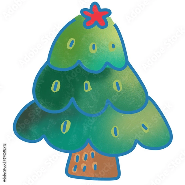 Obraz christmas tree with star 