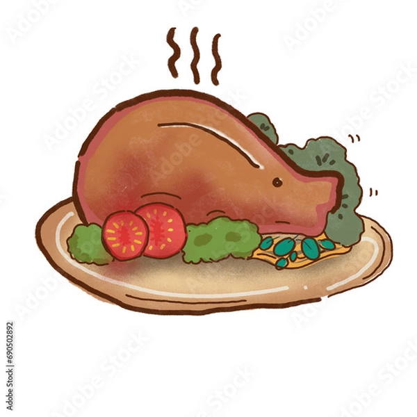 Obraz chicken with vegetables