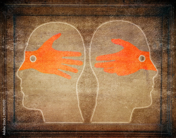 Fototapeta misunderstandings digital illustration concept