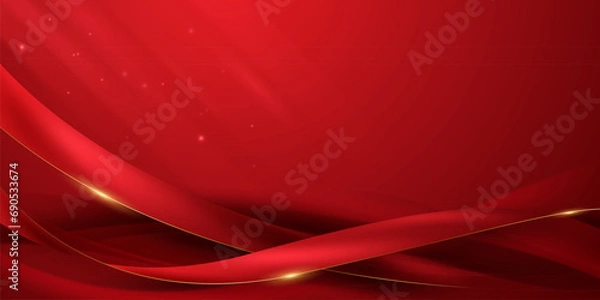 Fototapeta red background design With luxurious effect elements Vector illustration