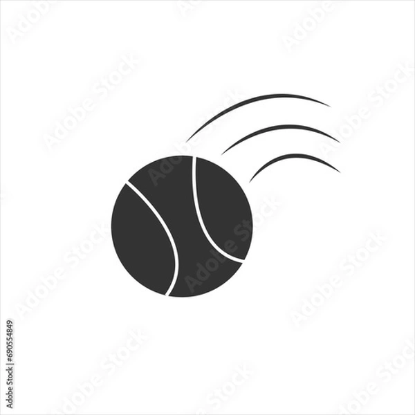 Fototapeta Soccer ball or basketball flat vector icon for sports apps and websites