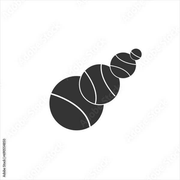 Fototapeta Soccer ball or basketball flat vector icon for sports apps and websites