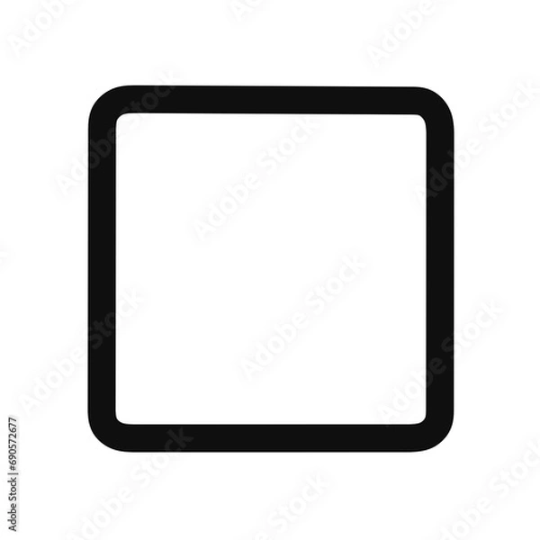 Fototapeta vector icon of rectangle with rounded corners