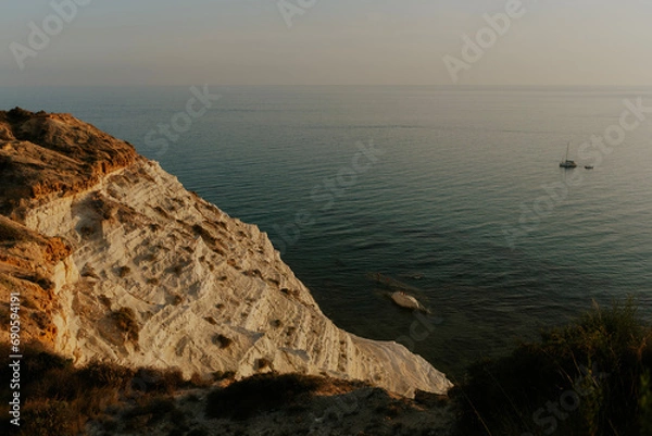 Obraz Sunset at Scala del Turchi, Sicily