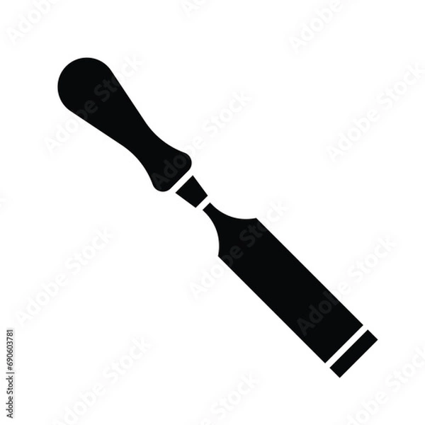 Fototapeta chisel icon vector design template in white background