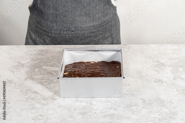 Obraz Chocolate macadamia fudge