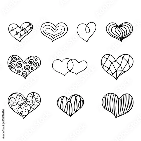 Obraz Love icon vector. Heart icon vector. Like icon vector.