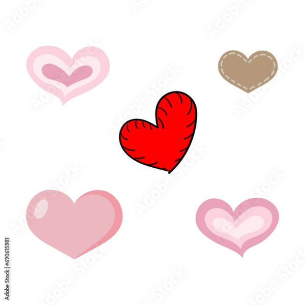 Obraz Vector heart icons. Valentine's Day