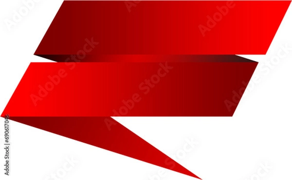 Obraz Red Gradation Ribbon