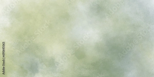 Fototapeta Amazing Abstract Decorative Soft Olive Green Painted Stucco Wall Texture. Watercolor design with watercolor texture on white background. Old paper abstract watercolor background with colors.