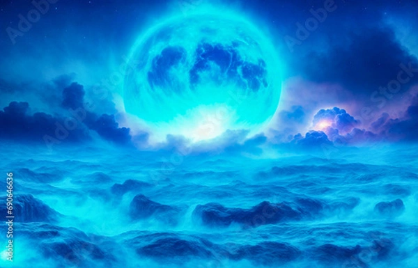 Obraz Holding dwarf fading star space nebula heaven clouds