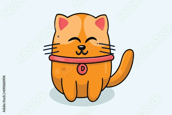 Fototapeta funny cat vector
