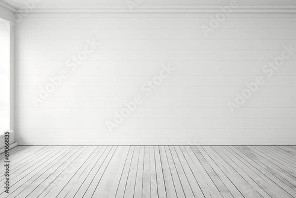 Obraz white empty wall, ai generative