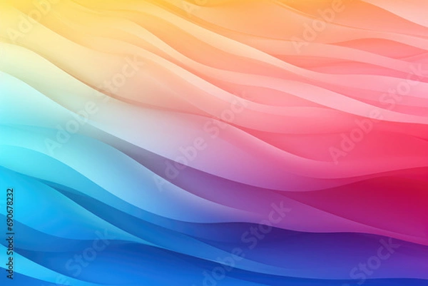 Fototapeta abstract colorful aura gradient background with waves