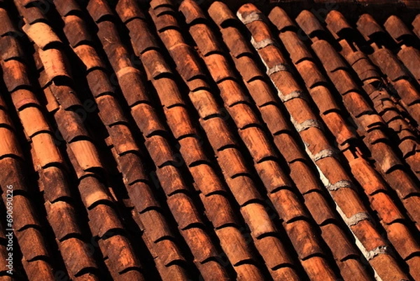 Obraz old roof tiles