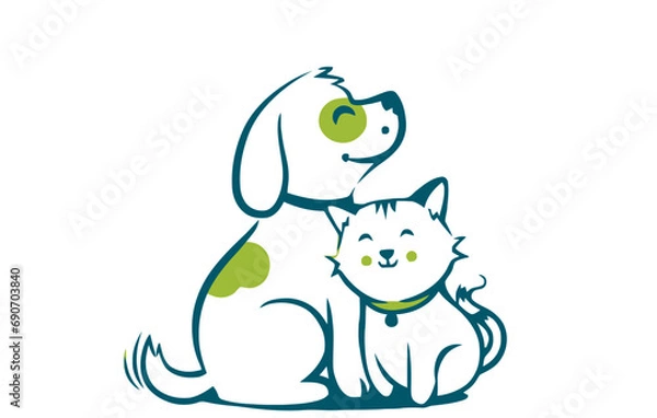 Obraz dog and cat