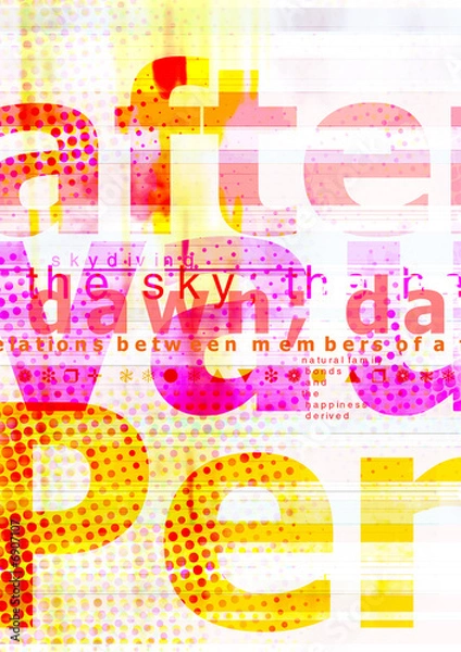 Fototapeta words superimposed on a dotted background