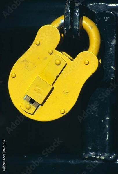 Obraz yellow padlock
