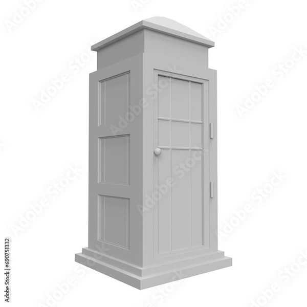 Obraz close up on phone booth isolated