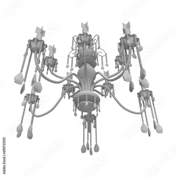 Obraz close up on chandelier isolated