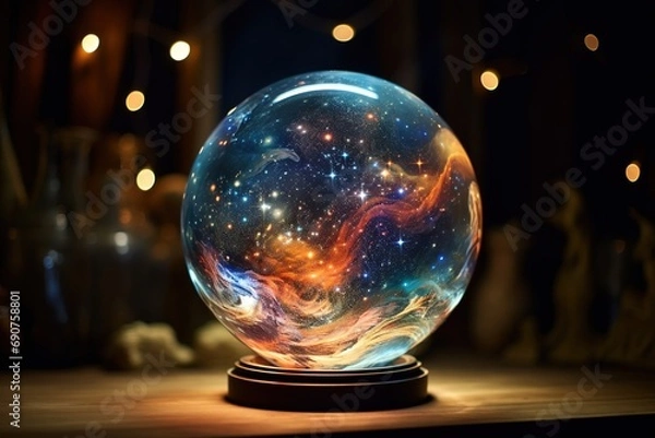 Obraz Space, the universe inside a glass luminous ball