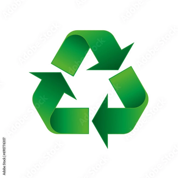 Obraz Recycle symbol isolated on white background